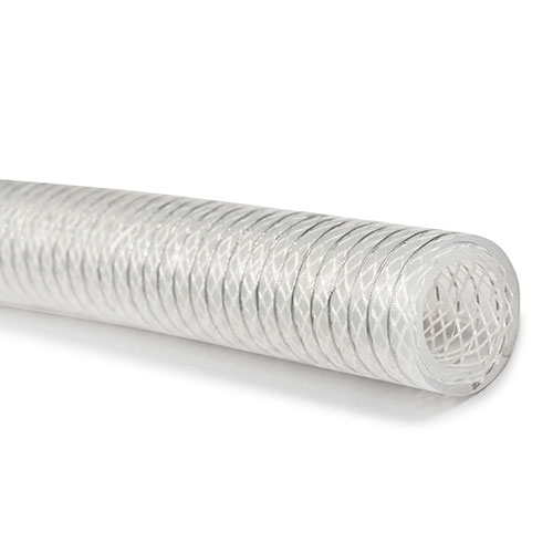 TYPE TSPO-Transparent Stainless Steel Helix and Polyester Fiber Braid Reinforced Silicone Hose - 翻译中