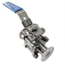 TYPE PLBV - Válvula de bola sanitaria Tri-Clamp revestida PFA